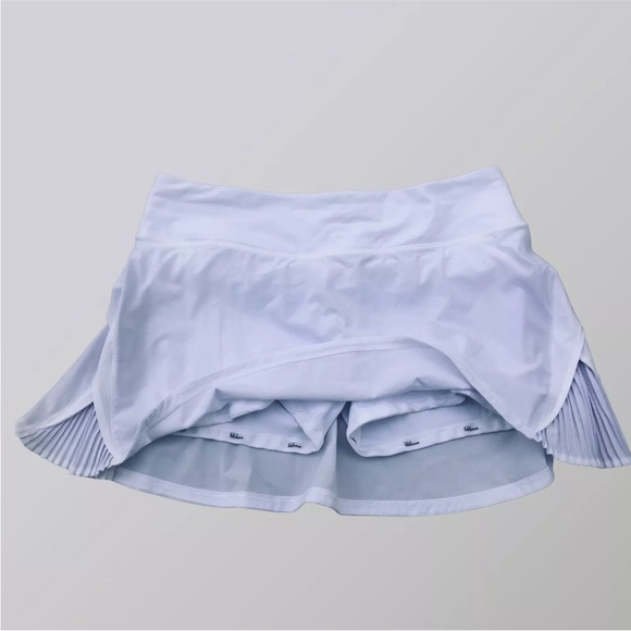LULULEMON PLAY OFF the PLEATS SKIRT MID RISE WHITE + Lavender sz.8 - Picture 6 of 12